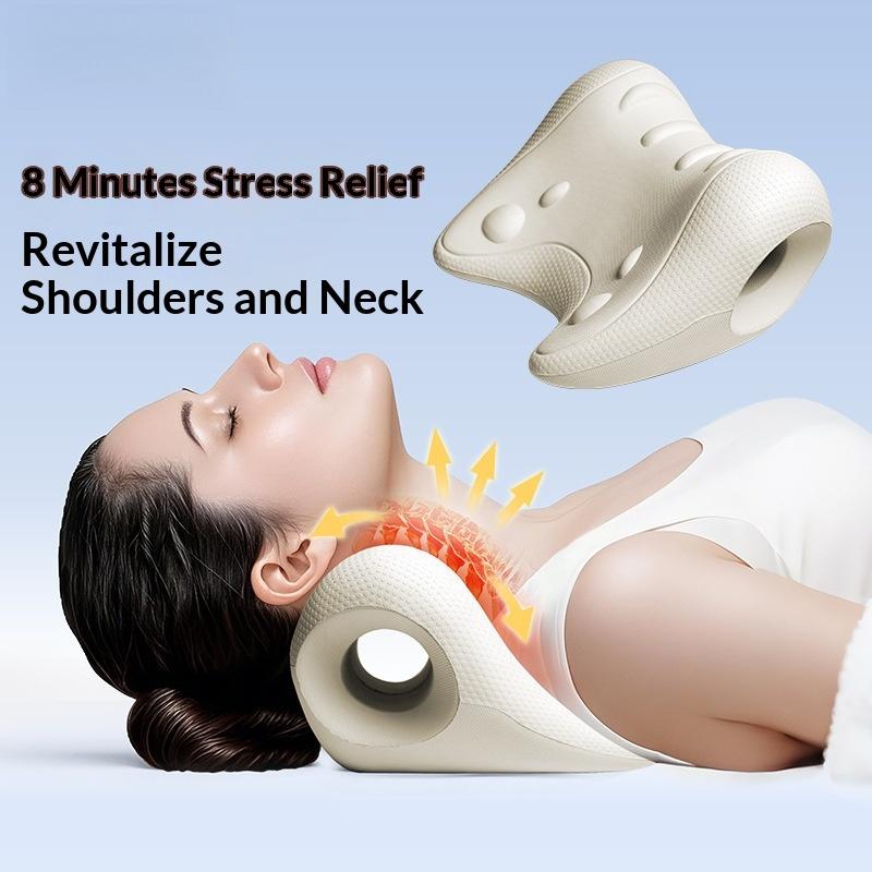 Neck Traction Pillow - 1개입 C자형 윤곽 피로 완화 목
