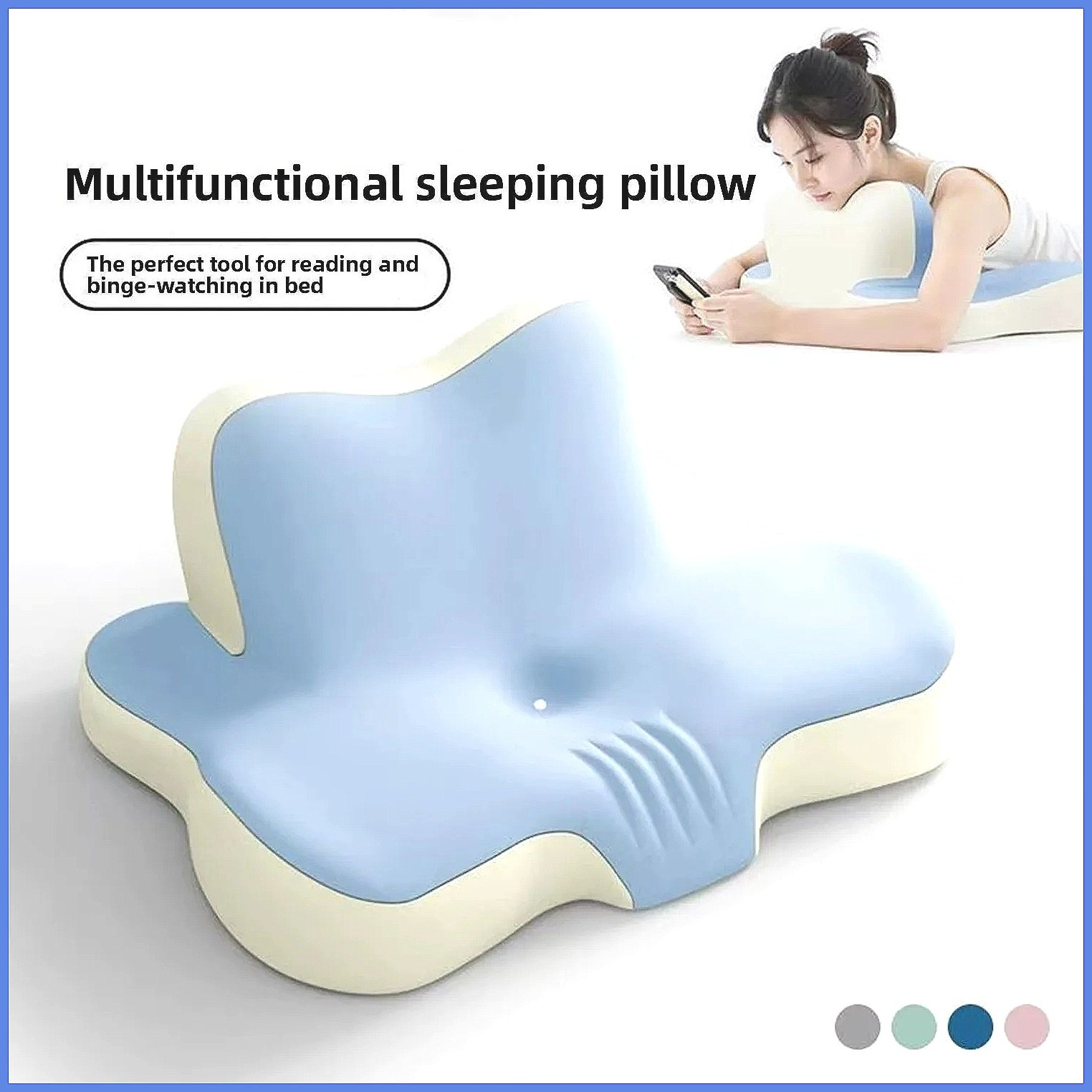 Neck Traction Pillow - 딥 슬립 메모리폼 베개, 인체공학적 경추