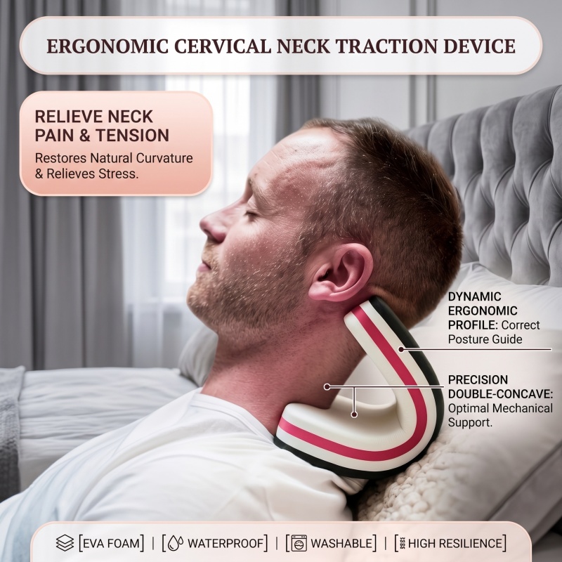 새로운 디자인 목 및 어깨 릴랙서 휴대용 경추 스트레칭 - Neck Traction Pillow 리뷰 및 가격